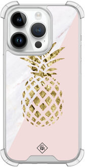 Casimoda iPhone 14 Pro siliconen shockproof hoesje - Ananas Roze