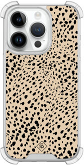 Casimoda iPhone 14 Pro siliconen shockproof hoesje - Spot on Bruin/beige