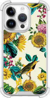 Casimoda iPhone 14 Pro siliconen shockproof hoesje - Sunflowers Geel