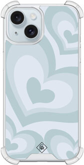 Casimoda iPhone 14 shockproof hoesje - Hart blauw
