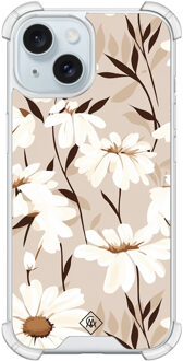 Casimoda iPhone 14 shockproof hoesje - In bloom Bruin/beige