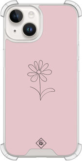 Casimoda iPhone 14 shockproof hoesje - Madeliefje Rosekleurig