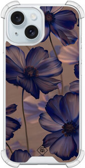 Casimoda iPhone 14 shockproof hoesje - Twilight petals Paars