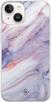 Casimoda iPhone 14 siliconen hoesje - Marmer paars