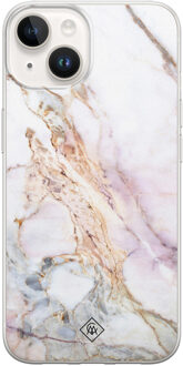 Casimoda iPhone 14 siliconen hoesje - Parelmoer marmer Multi