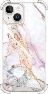 Casimoda iPhone 14 siliconen shockproof hoesje - Parelmoer marmer Multi