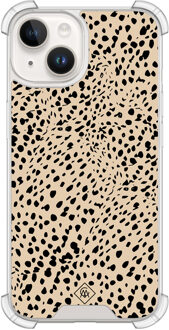 Casimoda iPhone 14 siliconen shockproof hoesje - Spot on Bruin/beige