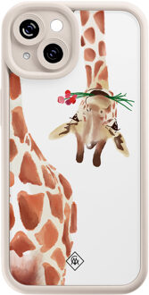 Casimoda iPhone 15 beige case - Giraffe Bruin/beige