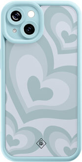 Casimoda iPhone 15 blauwe case - Hart blauw