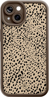Casimoda iPhone 15 bruine case - Spot on Bruin/beige