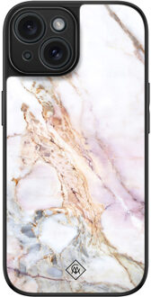 Casimoda iPhone 15 glazen hardcase - Parelmoer marmer Multi