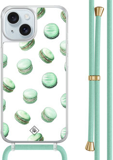 Casimoda iPhone 15 hoesje met mint koord - Macarons