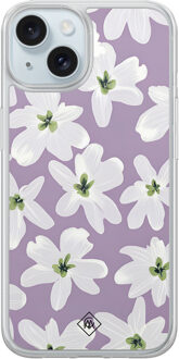 Casimoda iPhone 15 hybride hoesje - Lavender blossoms Paars