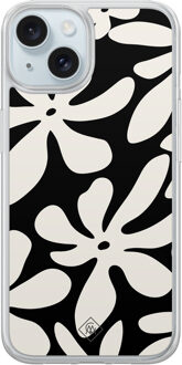 Casimoda iPhone 15 hybride hoesje - Noir bloom Zwart