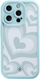 Casimoda iPhone 15 Pro blauwe case - Hart blauw