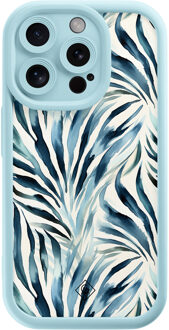 Casimoda iPhone 15 Pro blauwe case - Japandi waves