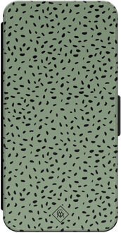 Casimoda iPhone 15 Pro flipcase - Green confetti Groen