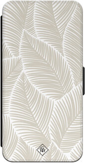 Casimoda iPhone 15 Pro flipcase - Palm leaves beige Bruin/beige
