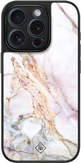 Casimoda iPhone 15 Pro glazen hardcase - Parelmoer marmer Multi