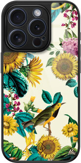 Casimoda iPhone 15 Pro glazen hardcase - Sunflowers Multi