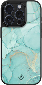 Casimoda iPhone 15 Pro glazen hardcase - Touch of mint