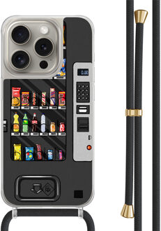 Casimoda iPhone 15 Pro hoesje met zwart koord - Snoepautomaat