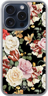 Casimoda iPhone 15 Pro hybride hoesje - Flowerpower Multi