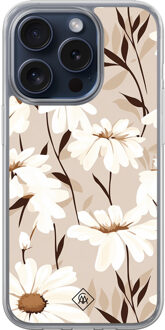 Casimoda iPhone 15 Pro hybride hoesje - In bloom Bruin/beige