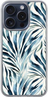 Casimoda iPhone 15 Pro hybride hoesje - Japandi waves Blauw