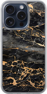 Casimoda iPhone 15 Pro hybride hoesje - Marmer grijs brons Grijs/zilverkleurig