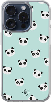 Casimoda iPhone 15 Pro hybride hoesje - Panda print Mint