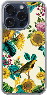 Casimoda iPhone 15 Pro hybride hoesje - Sunflowers Multi