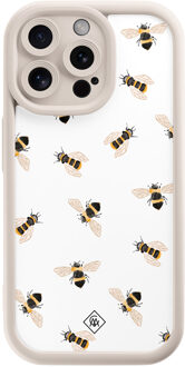Casimoda iPhone 15 Pro Max beige case - Bee happy Bruin/beige