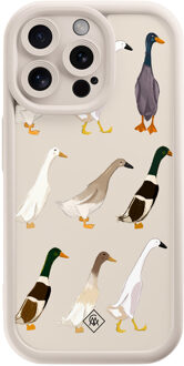 Casimoda iPhone 15 Pro Max beige case - Duck life Bruin/beige
