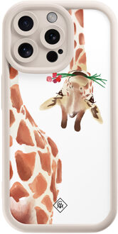Casimoda iPhone 15 Pro Max beige case - Giraffe Bruin/beige