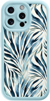 Casimoda iPhone 15 Pro Max blauwe case - Japandi waves