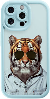 Casimoda iPhone 15 Pro Max blauwe case - Tijger wild