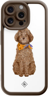 Casimoda iPhone 15 Pro Max bruine case - Labradoodle Bruin/beige