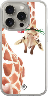 Casimoda iPhone 15 Pro Max hybride hoesje - Giraffe Bruin/beige