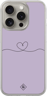 Casimoda iPhone 15 Pro Max hybride hoesje - Hart lila Paars
