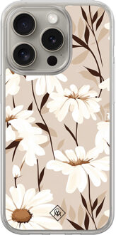 Casimoda iPhone 15 Pro Max hybride hoesje - In bloom Bruin/beige