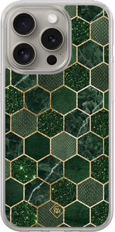 Casimoda iPhone 15 Pro Max hybride hoesje - Kubus groen