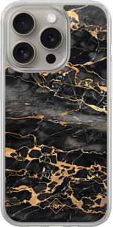 Casimoda iPhone 15 Pro Max hybride hoesje - Marmer grijs brons Grijs/zilverkleurig