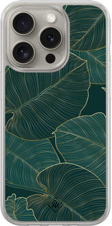 Casimoda iPhone 15 Pro Max hybride hoesje - Monstera leaves Groen
