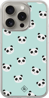 Casimoda iPhone 15 Pro Max hybride hoesje - Panda print Mint