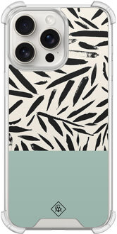 Casimoda iPhone 15 Pro Max shockproof hoesje - Abstract mint palms