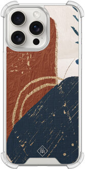 Casimoda iPhone 15 Pro Max shockproof hoesje - Abstract terracotta Rood