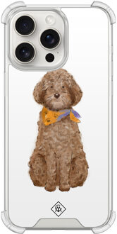 Casimoda iPhone 15 Pro Max shockproof hoesje - Labradoodle Bruin/beige