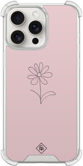 Casimoda iPhone 15 Pro Max shockproof hoesje - Madeliefje Rosekleurig