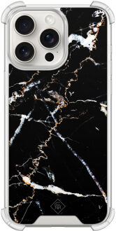 Casimoda iPhone 15 Pro Max shockproof hoesje - Marmer zwart